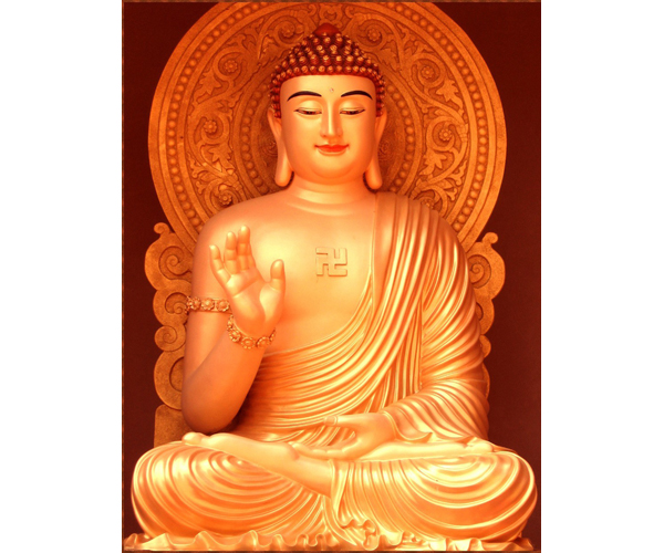 武威貼金箔如來佛祖大型雕塑